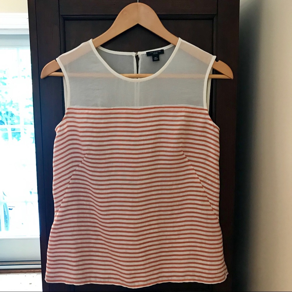Sheer ANN TAYLOR Top. Size 0P.